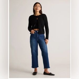 Quince Bella Stretch Patch Pocket Wide Leg Jeans